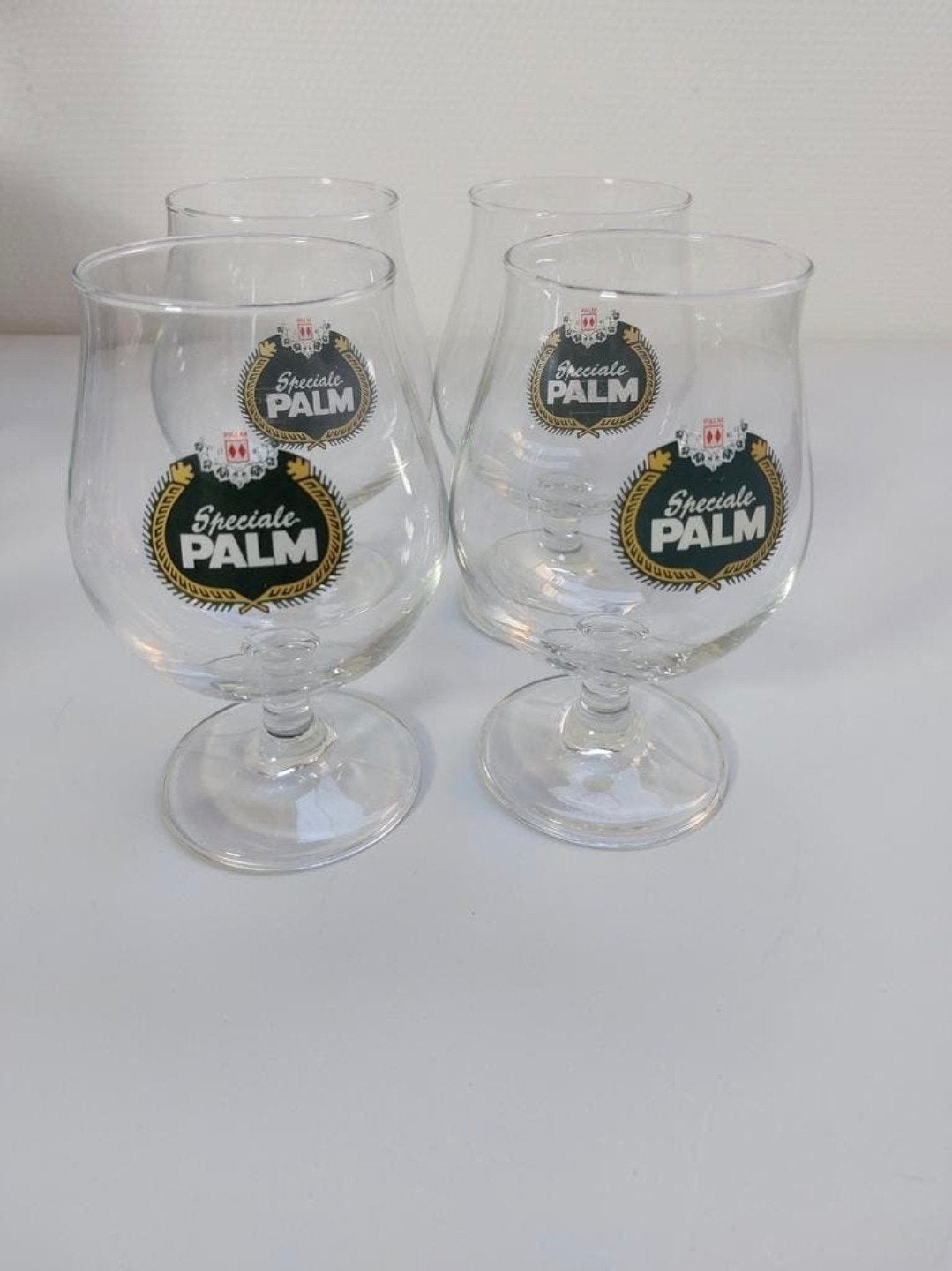 4 Palm Speciaal bierglazen op voet, Collections, Marques de bière, Enlèvement, Palm