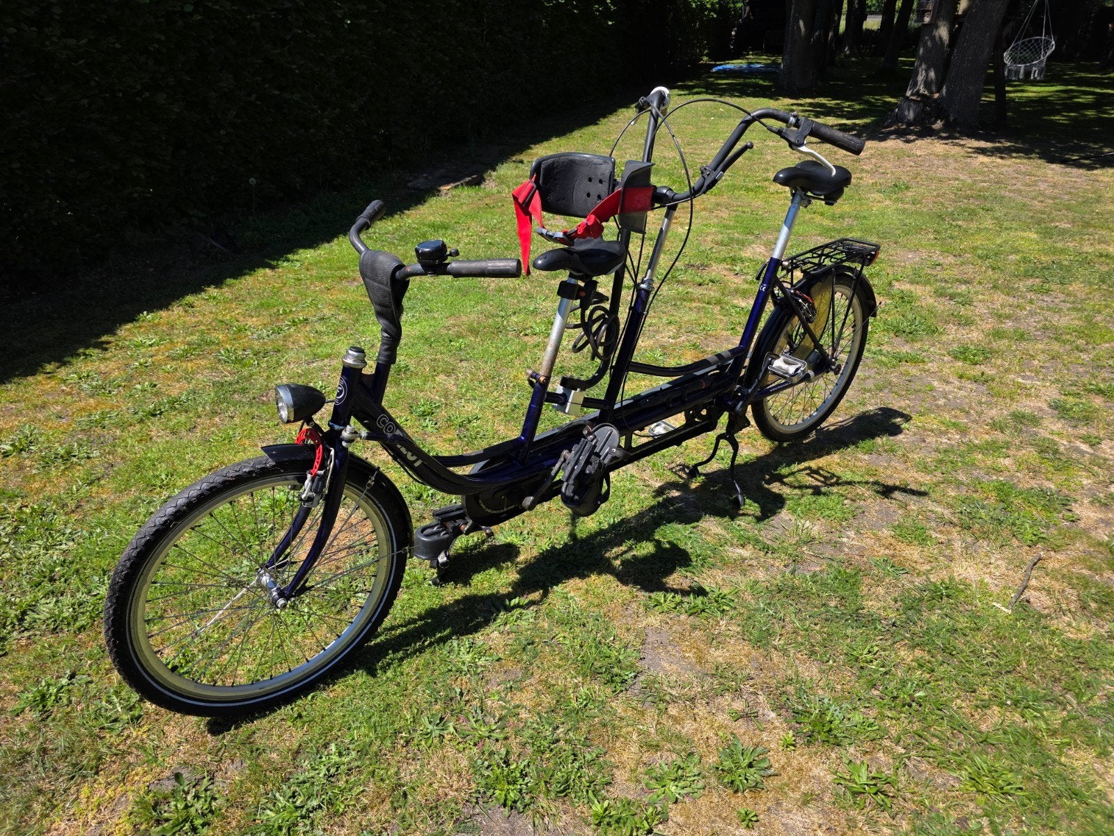 Huka Co-pilot 26" ouder/kind tandem, Fietsen en Brommers, Fietsen | Tandems, Ophalen, Minder dan 10 versnellingen, Gebruikt, Velgrem