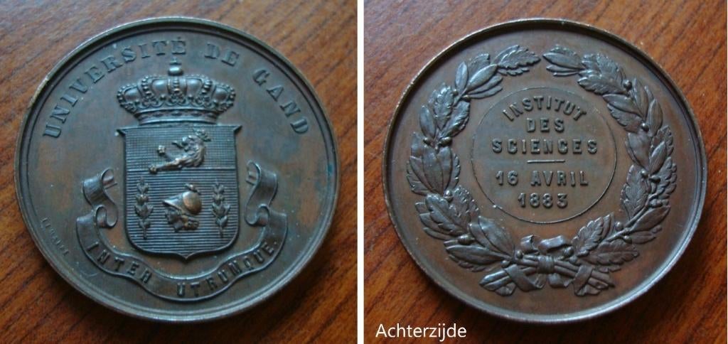 Medaille Institut des Sciences Gand 1883, Verzenden, Brons