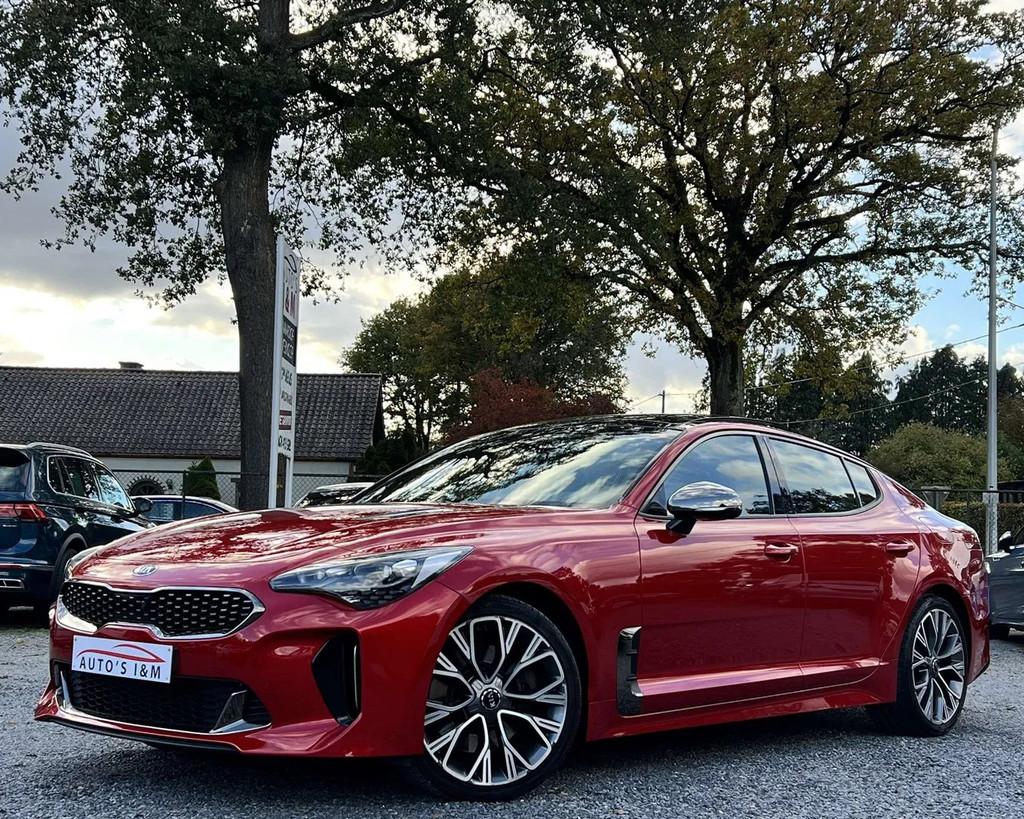 Kia Stinger 2.0i Benzine GT line Pano Leder Megavol Garantie, Autos, Achat, Entreprise, Commande vocale, Noir