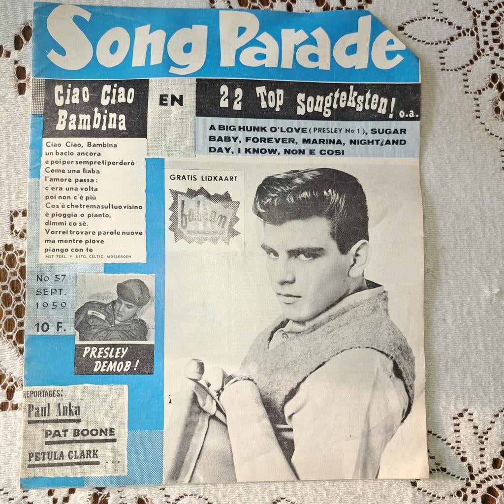 Zeldzaam Vintage Muziekblad: SONG PARADE nr. 57 (Sept. 1959), Ophalen, Tijdschrift