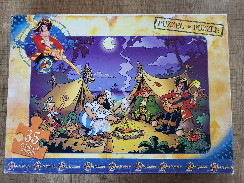 Puzzel Piet Piraat 35 stukken, Enlèvement ou Envoi, 10 à 50 pièces, Utilisé, 2 à 4 ans