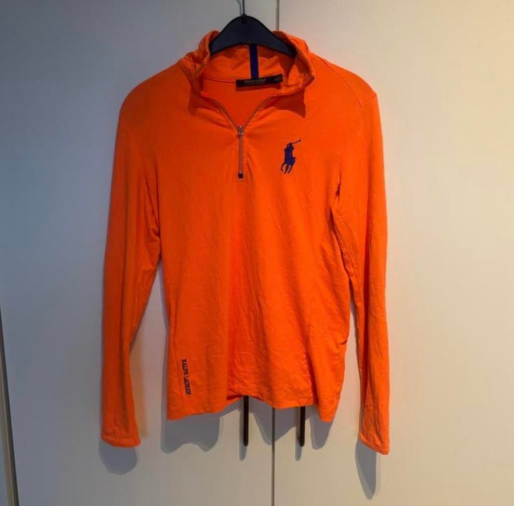 Polo Golf Ralph Lauren 1/4 zip – maat S/P – feloranje, Ophalen of Verzenden, Zo goed als nieuw, Maat 46 (S) of kleiner, Oranje