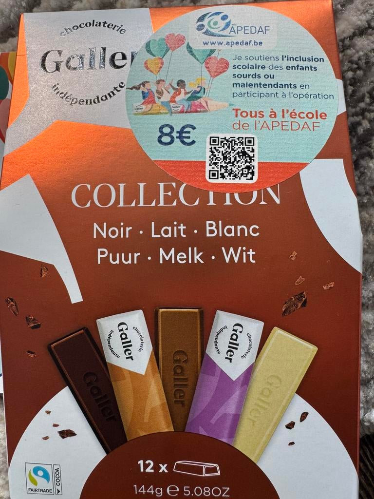 Chocolat Galler pour  l’assoc des parents d’enfants sourds, Enlèvement ou Envoi
