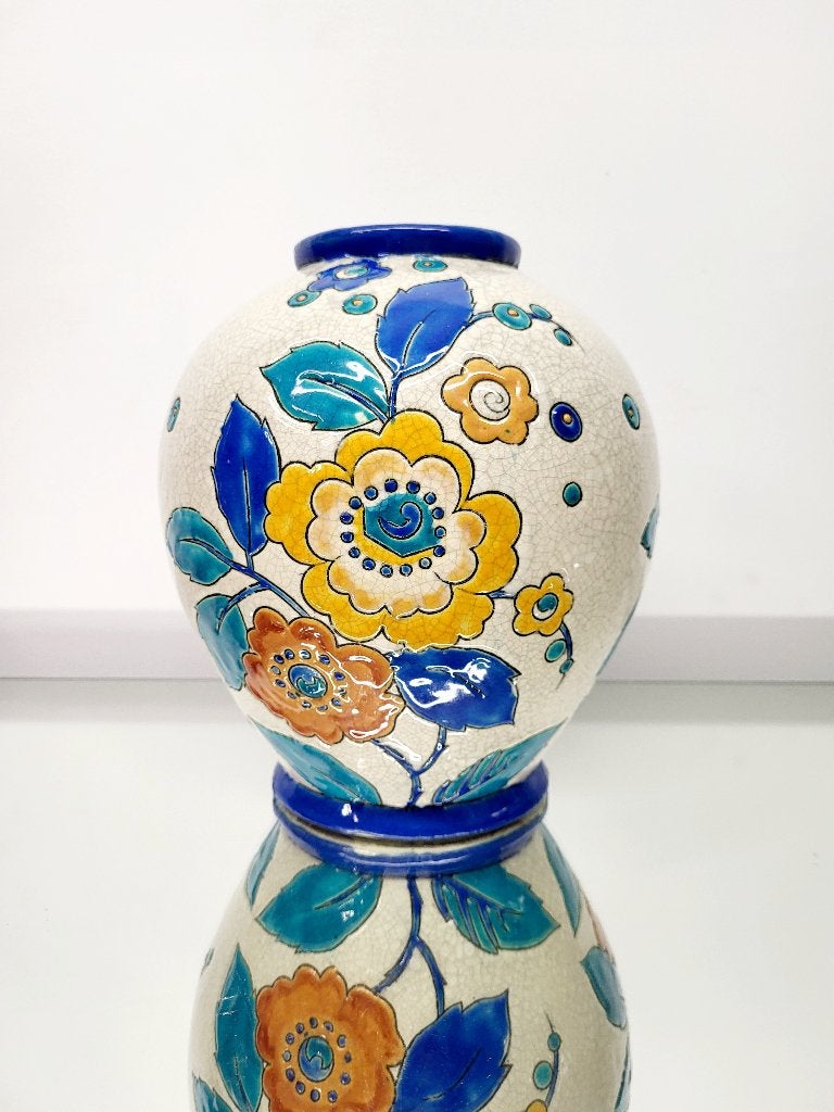 Vase Boch Frères Keramis — décor D.2516, Enlèvement ou Envoi