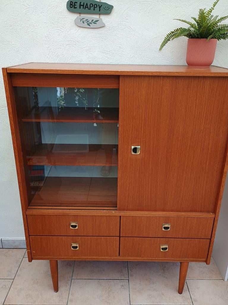 vintage Mid-Century Modern eikenhouten dressoir, Huis en Inrichting, Kasten | Dressoirs, Ophalen