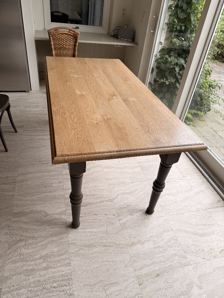 Eiken keukentafel hout, Ophalen, Eikenhout, 50 tot 100 cm, Vijf personen of meer