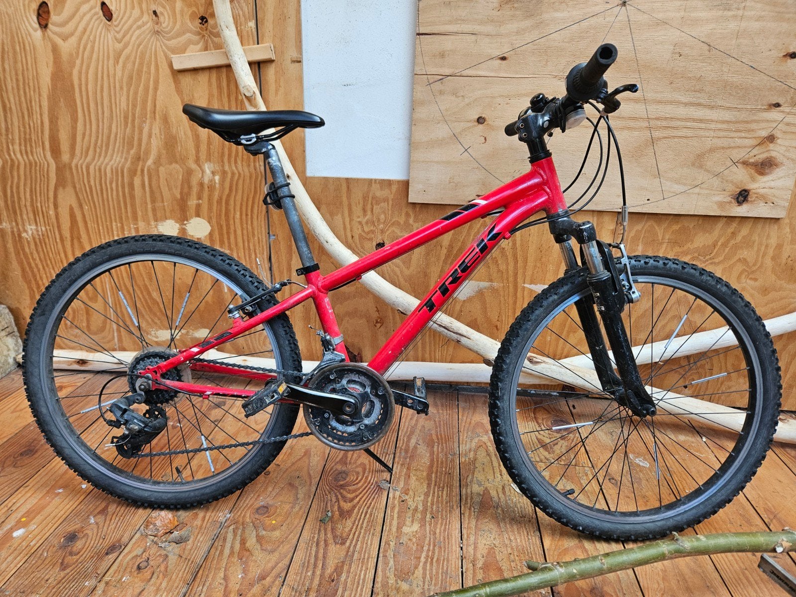 mountainbike trek 9 tot 11 jaar, Fietsen en Brommers, Ophalen, 24 inch of meer, Gebruikt, Velgrem