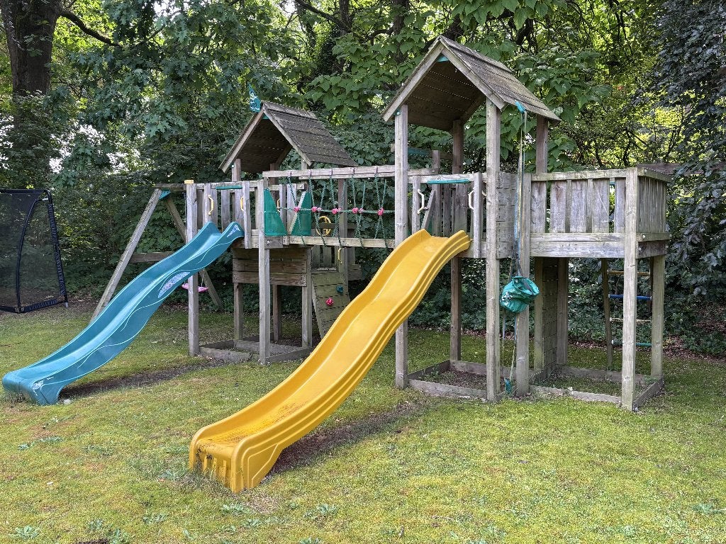 houten buitenspeeltuig, Kinderen en Baby's, Speelgoed | Buiten | Speeltoestellen, Ophalen, Gebruikt, Schommel