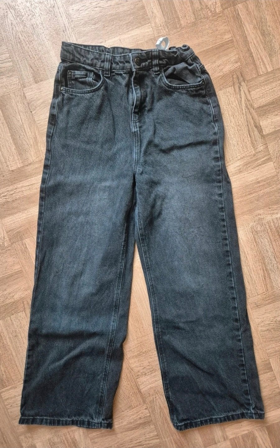 Jean wide leg noir 12ans, Enlèvement ou Envoi, Comme neuf, Fille, Pantalon