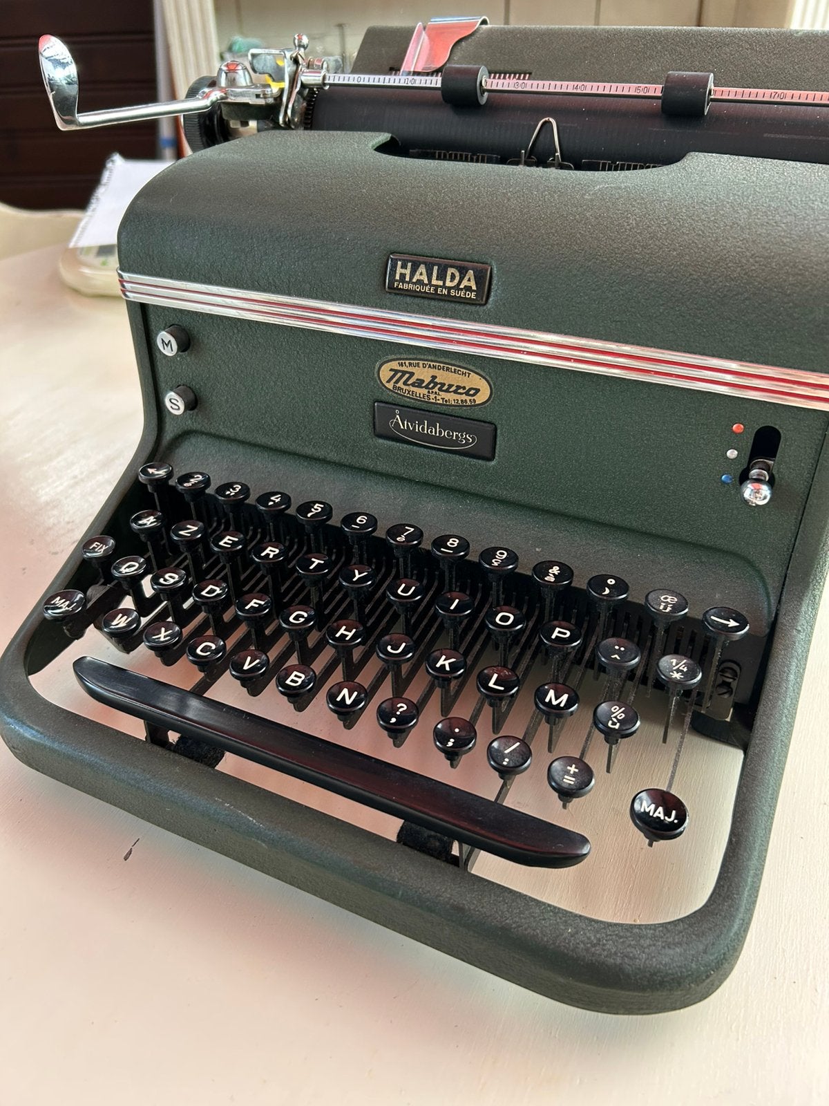 Halda 6 - typemachine - ca 1950, Diversen, Typemachines, Ophalen, Gebruikt