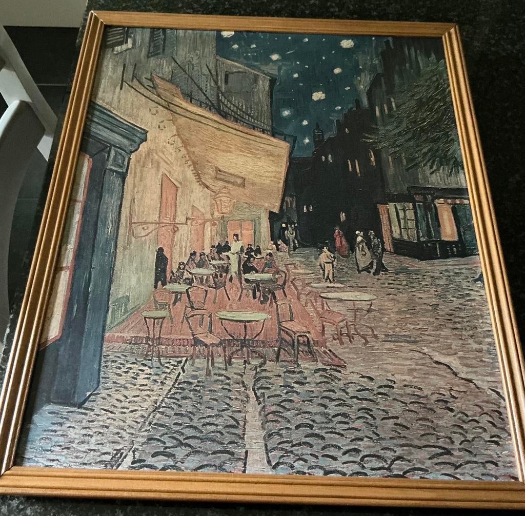 Reproductie Vincent van Gogh - Café Terras bij Nacht - 1886, Ophalen