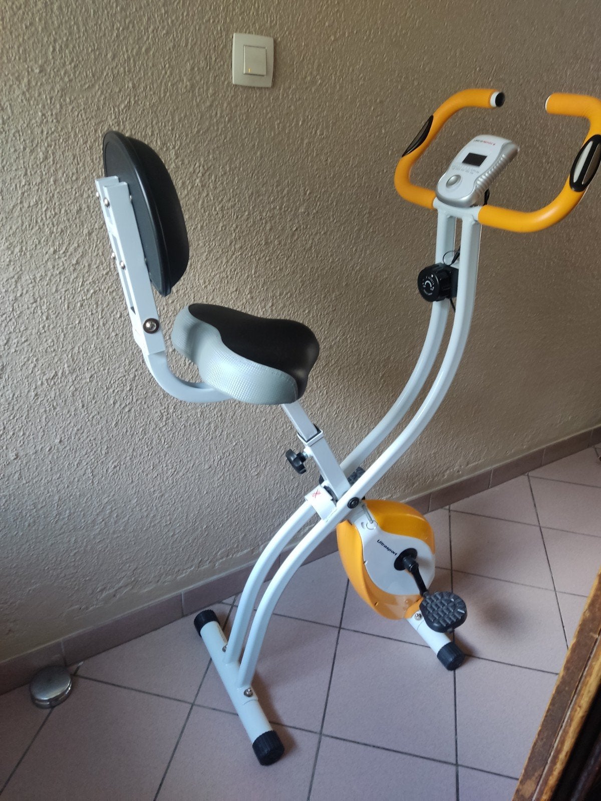 Vélo d'appartement pliable Ultrasport F-Bike (avec dossier), Enlèvement, Utilisé, Vélo d'appartement, Métal