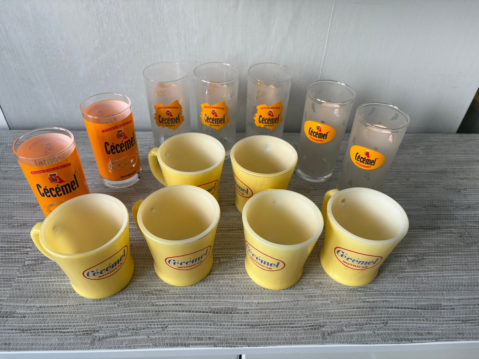 7 verres et 6 tasses CÉCÉMEL, Collections, Enlèvement ou Envoi, Comme neuf