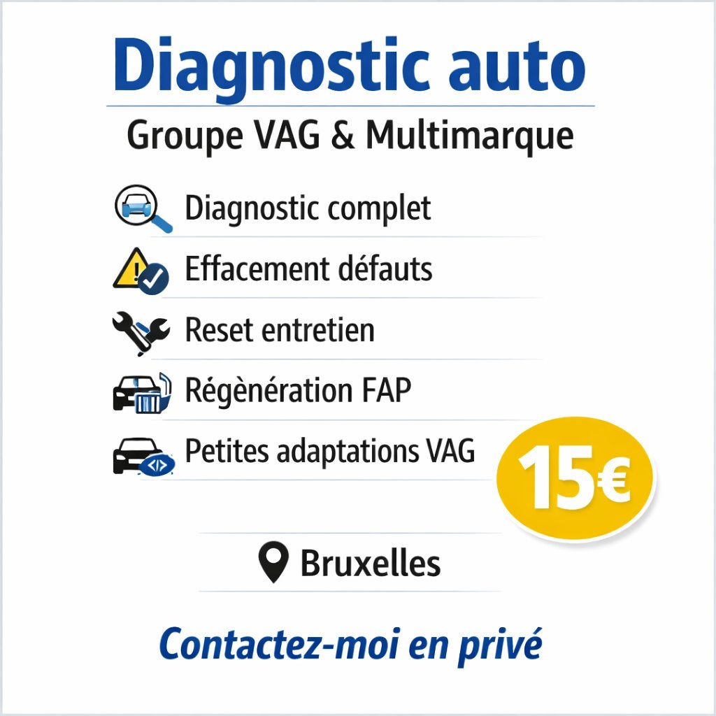 Diagnostic auto, Enlèvement, Comme neuf