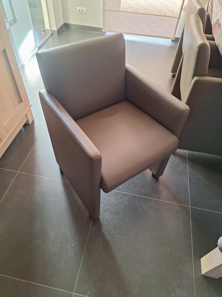 Stoelen 6 stuks, Huis en Inrichting, Stoelen, Ophalen, Gebruikt, Overige kleuren, Leer