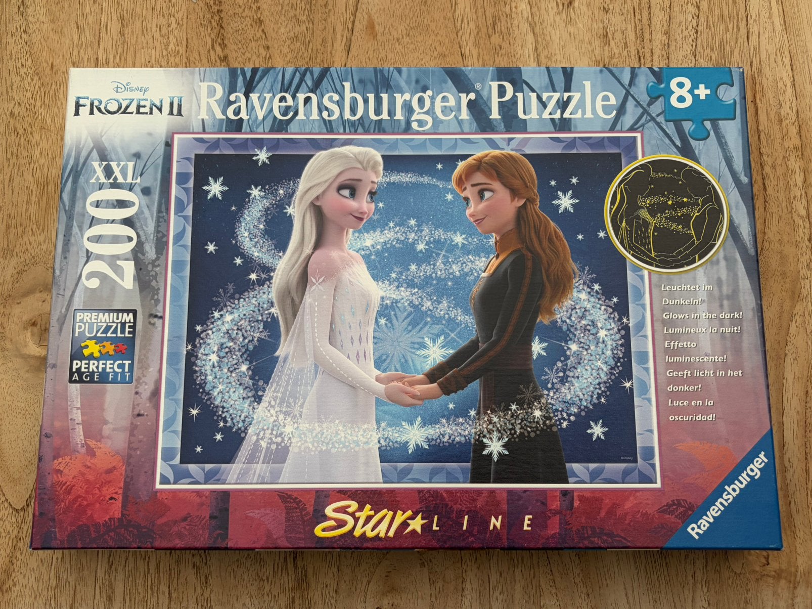 Puzzel - Ravensburger - 200 stukken - Frozen II, Enlèvement ou Envoi, Plus de 50 pièces, Comme neuf, 6 ans ou plus