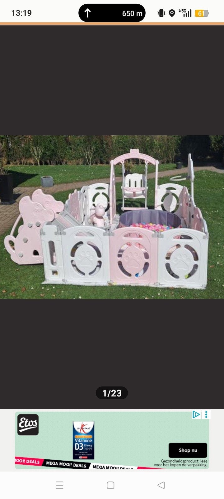 Grondbox baby roze wit, Kinderen en Baby's, Speelgoed | Babyspeelgoed, Ophalen
