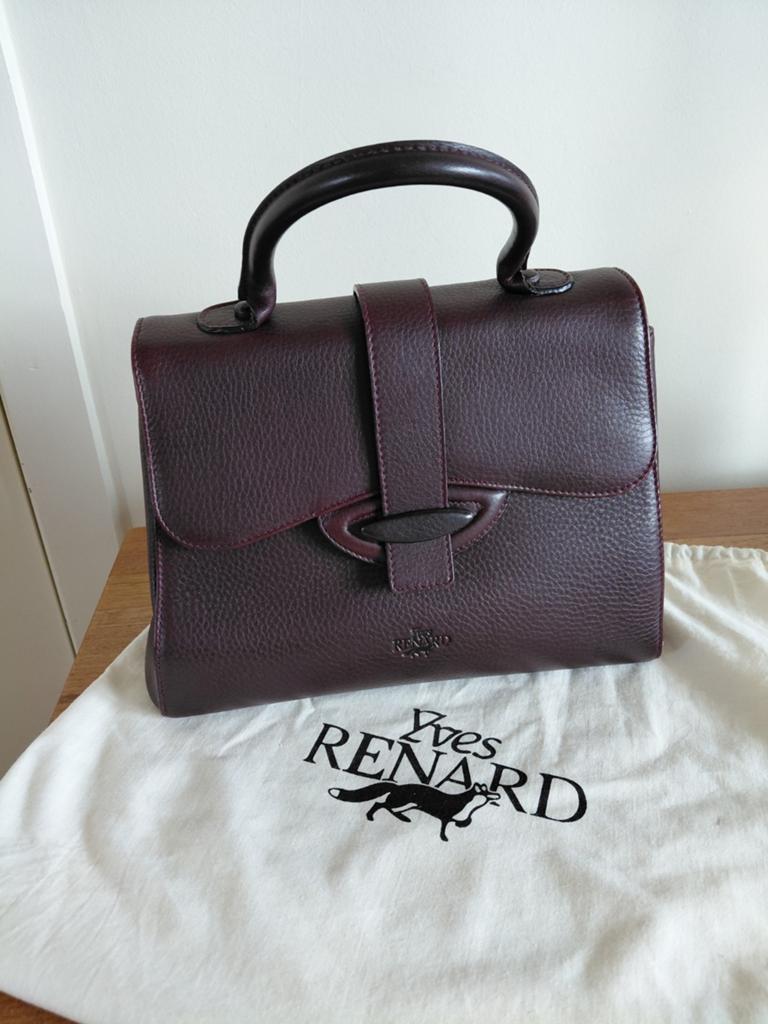 Mooie lederen handtas van Yves Renard als nieuw, Handtassen en Accessoires, Ophalen of Verzenden, Handtas