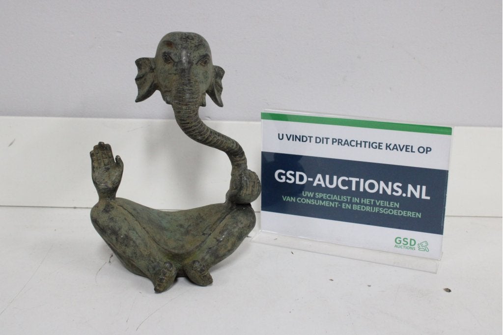 Vintage Bronzen Ganesha Beeld