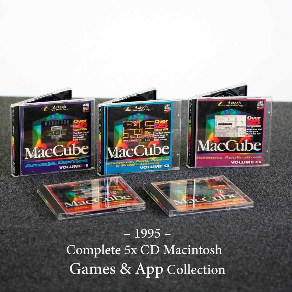 Aztech MacCube 1995 Complete 5-CD Mac Games & Apps Col., Computers en Software, Vintage Computers, Ophalen of Verzenden