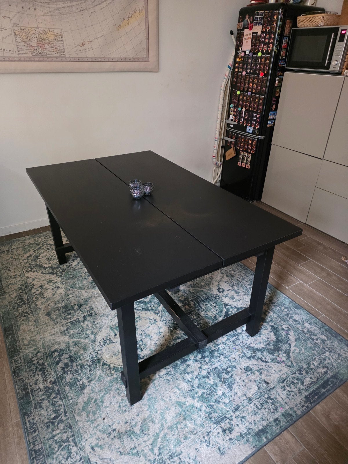uitschuifbare houten tafel, Huis en Inrichting, Tafels | Salontafels, Ophalen, Gebruikt, Rechthoekig