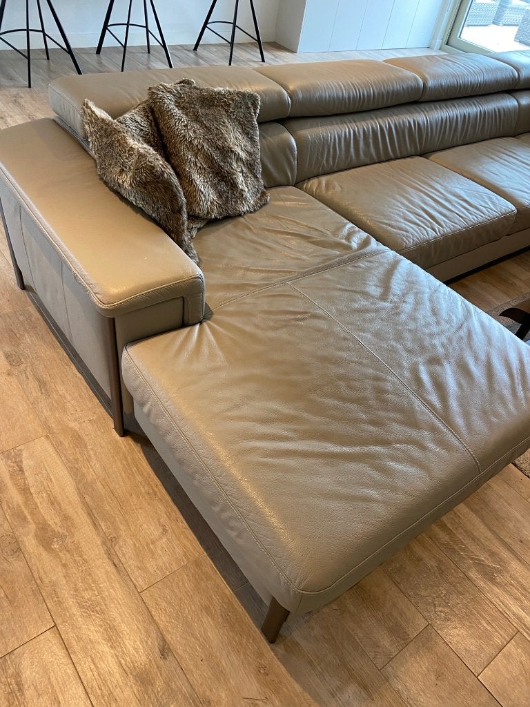 Siège/coin salon en cuir, Maison & Meubles, Canapés | Coins salons complets, Enlèvement, Utilisé, Cuir, Lederen - modern