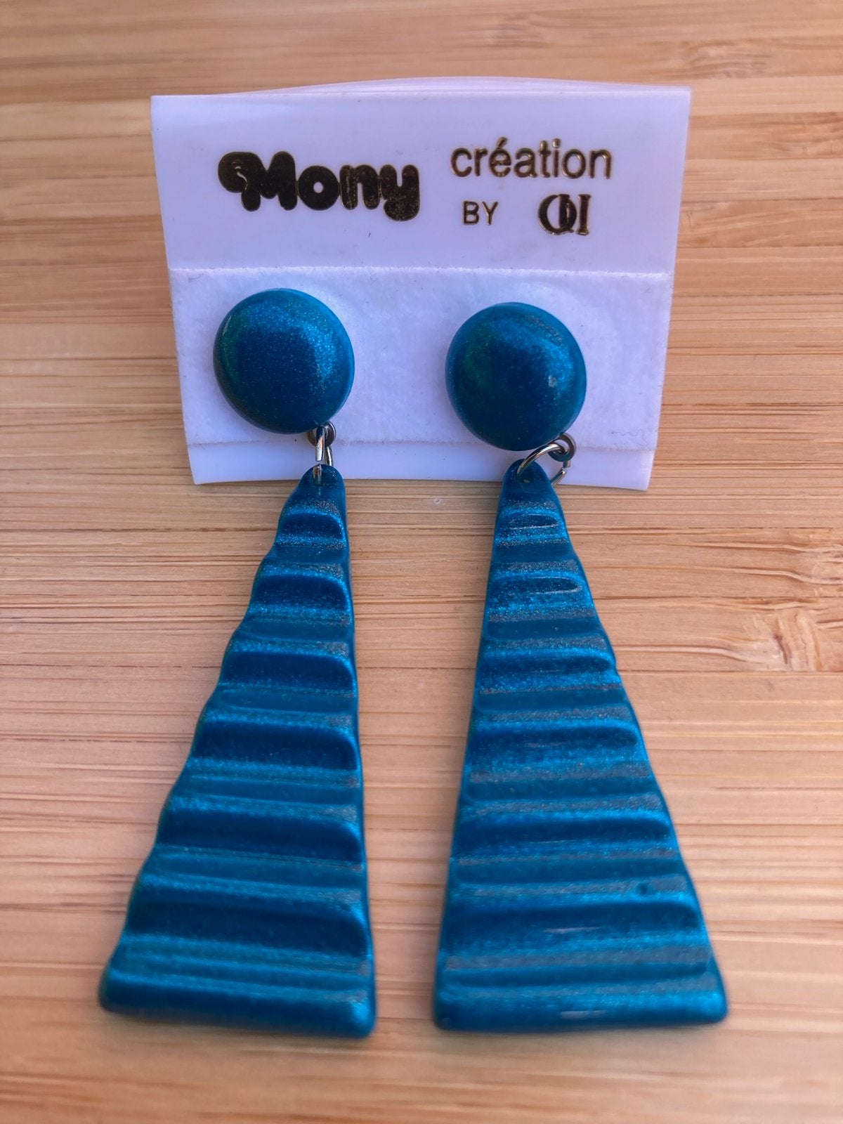 Nieuwe oorbellen hangers, Bijoux, Sacs & Beauté, Boucles d'oreilles, Neuf, Enlèvement ou Envoi, Autres matériaux, Bleu