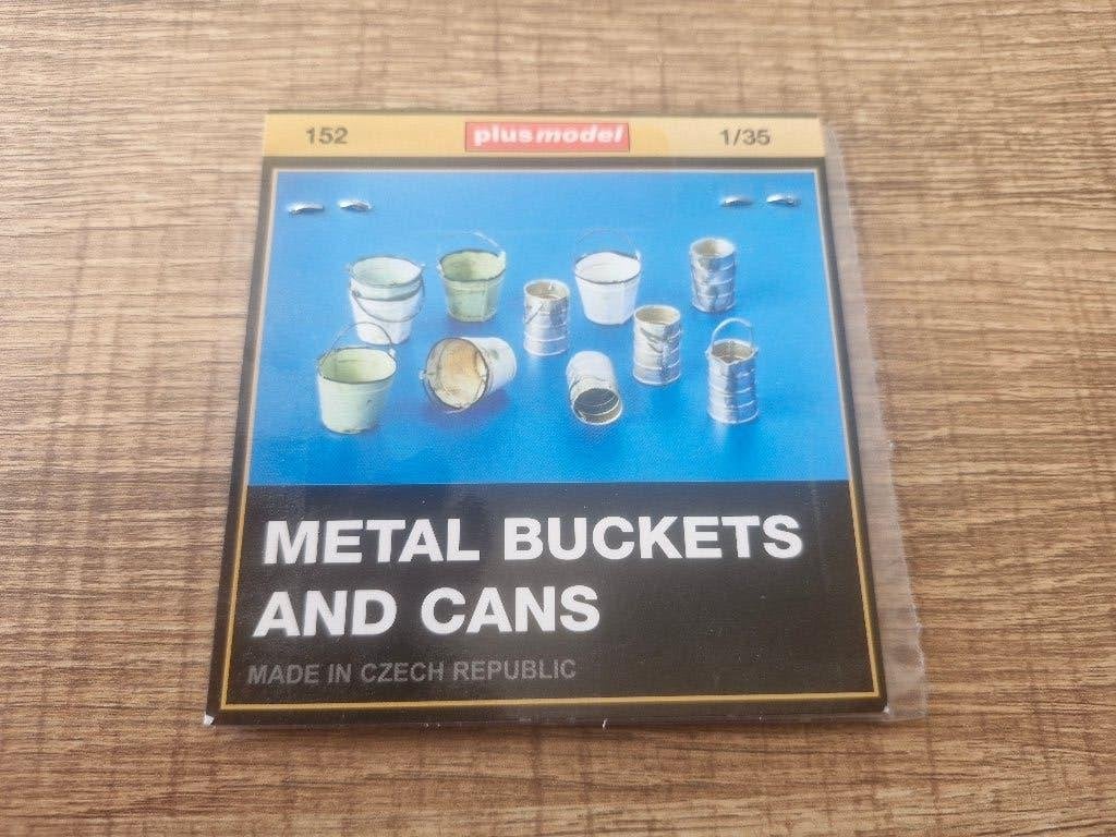 Plusmodel 1/35 Metal Buckets and Cans, Enlèvement ou Envoi, Neuf, 1:35 à 1:50, Diorama