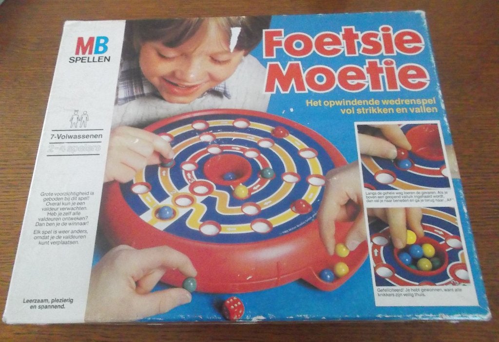 Vintage Spel Foetsie Moetie / MB Spellen, Een of twee spelers, Ophalen, Gebruikt, MB spellen