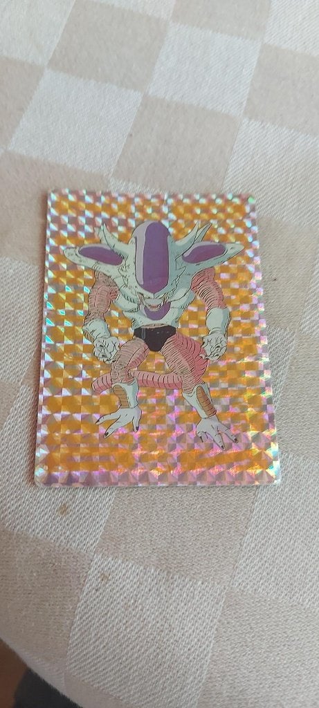 dragonball z kaart glitter Frieza 3rd form, Ophalen of Verzenden, Gebruikt, Losse kaart