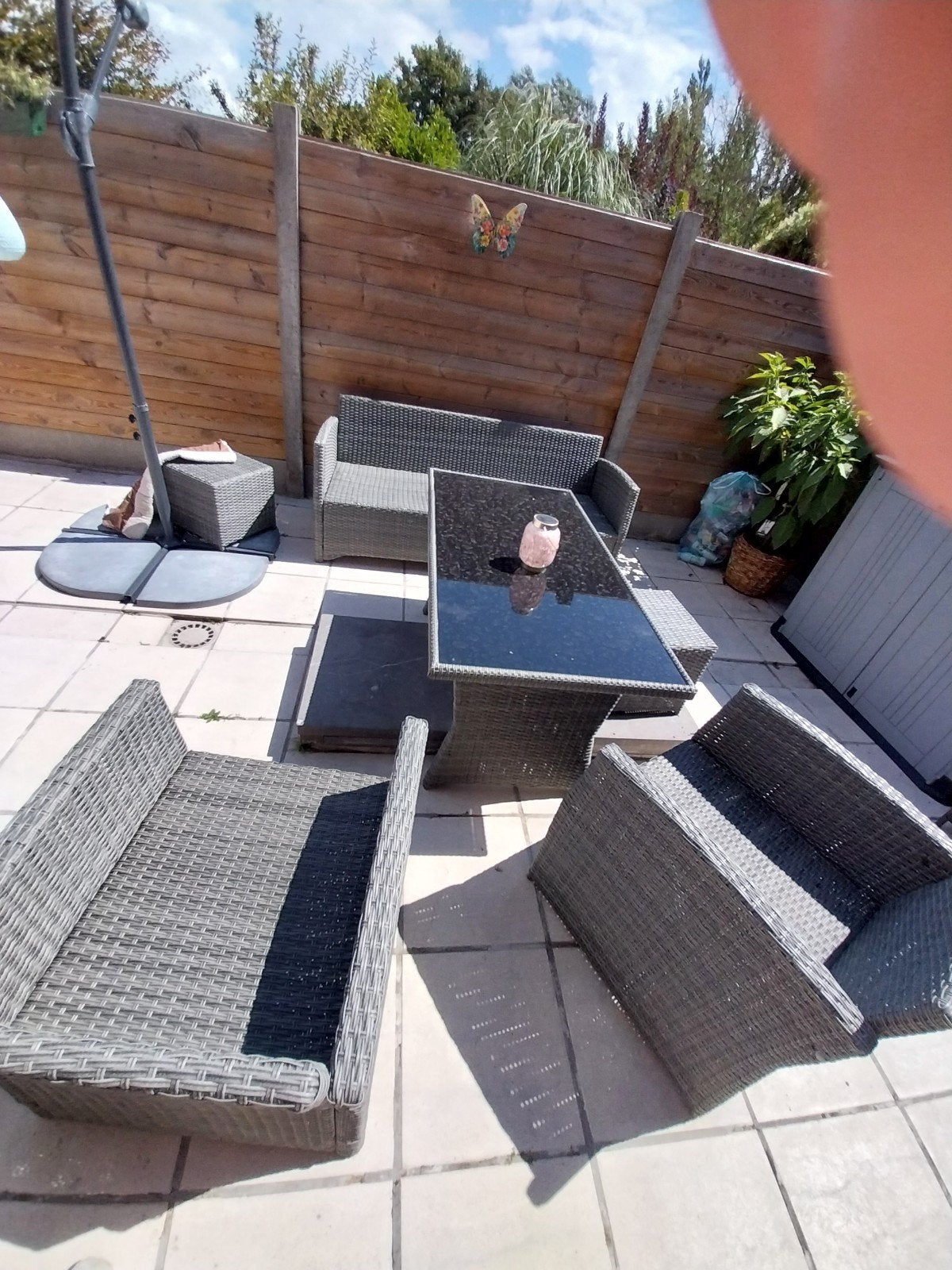 loungeset Solana, Tuin en Terras, Ophalen, Rotan, Zo goed als nieuw, Loungeset