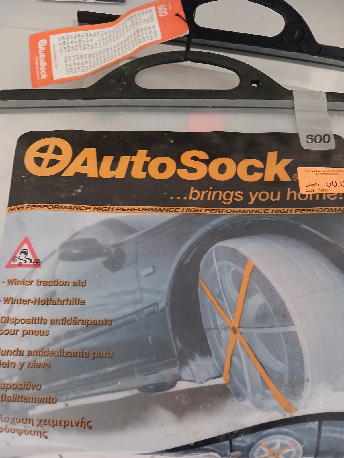 AutoSock 600 – Chaussettes à neige pour voiture – Comme neuv, Enlèvement