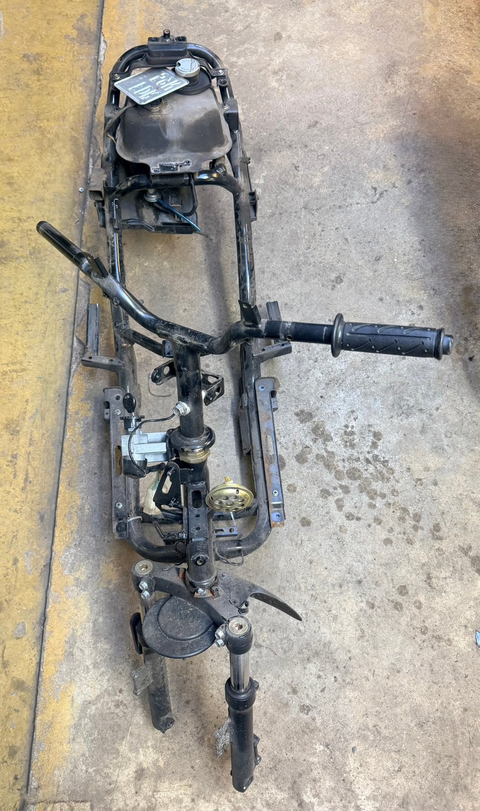 Frame met kenteken Kymco Agility 12inch NLD 2020 klasse B, Fietsen en Brommers, Ophalen, Gebruikt, 49 cc, Klasse B (45 km/u)