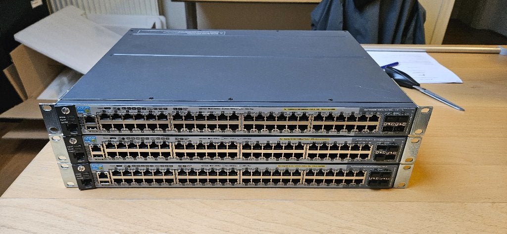 3 Switch POE 48 ports HP 2920-48G + 6 modules 10Gb + 3 Stack, Ophalen, Gebruikt