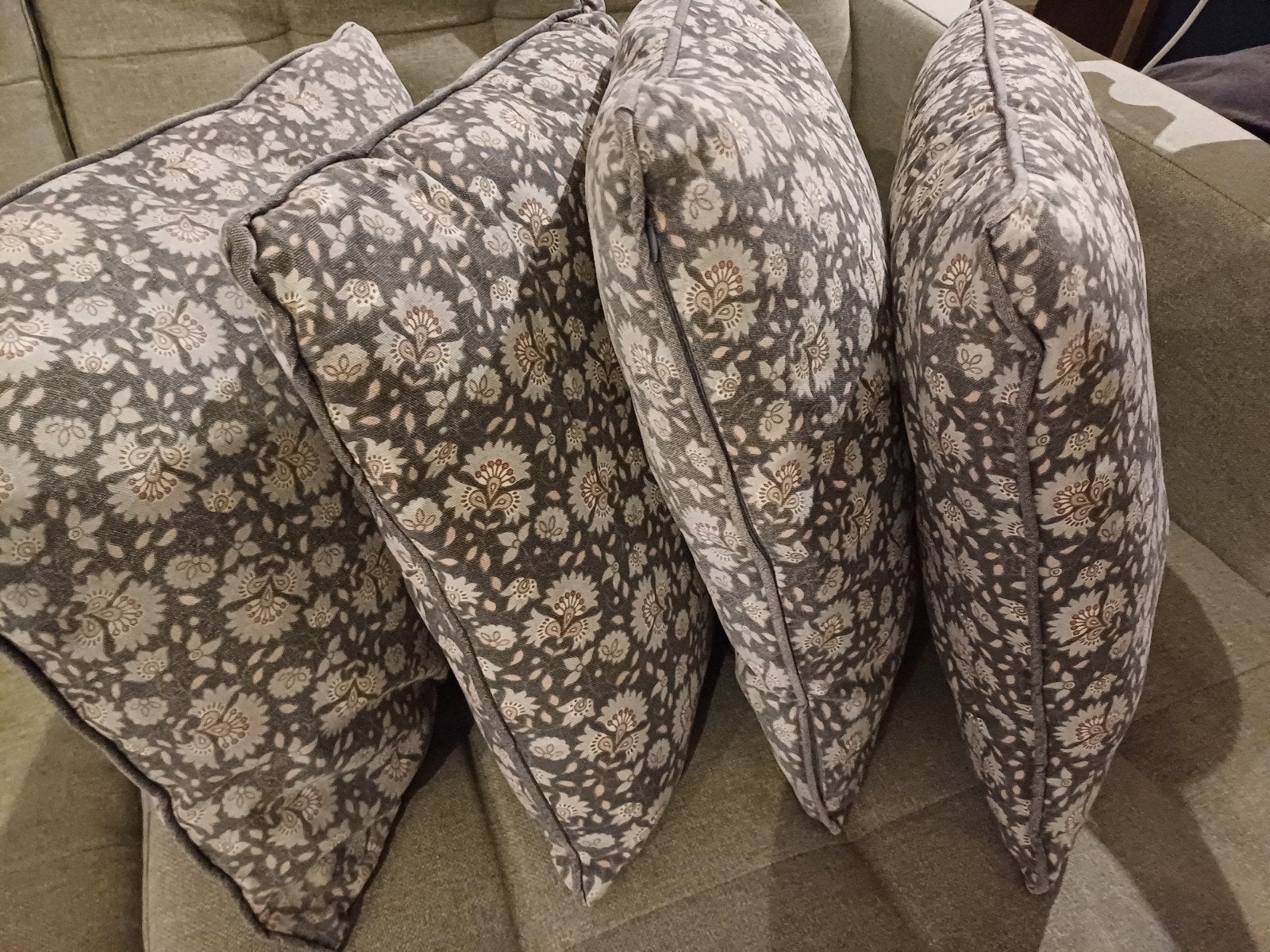 Coussin de jardin fleuri avec housses extra vertes, Maison & Meubles, Enlèvement ou Envoi, Coussin de jardin