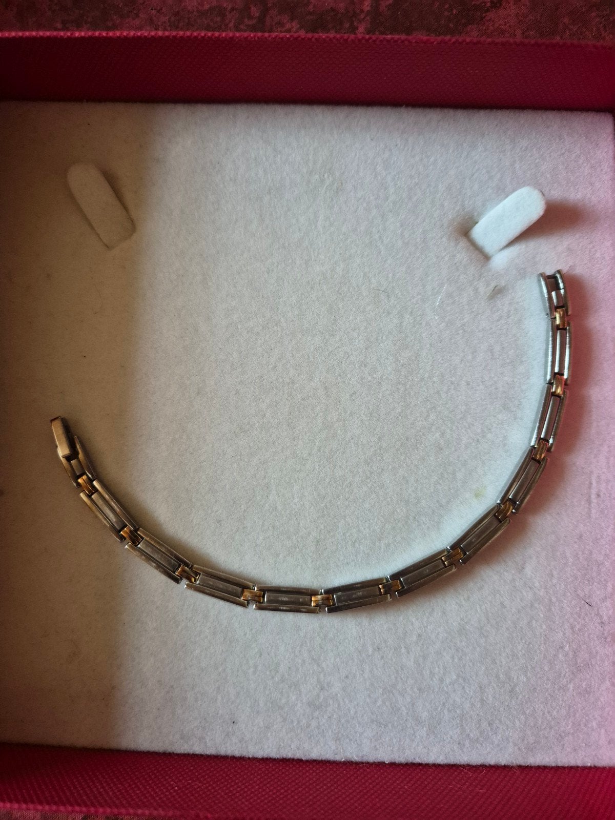 Bracelet bicolore acier inoxydable, Handtassen en Accessoires, Piercings, Ophalen, Staal