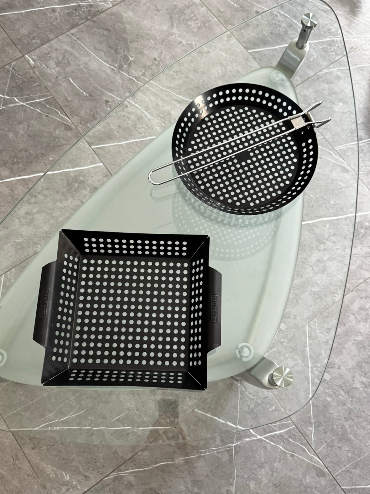 Kit barbecue Big Jeff 2 paniers de cuisson/grilles perforées, Enlèvement ou Envoi, Comme neuf