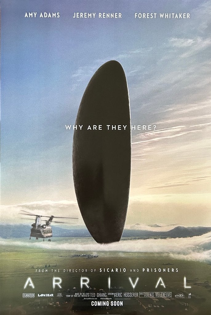 Originele filmposter Arrival (2016), Verzamelen, Ophalen of Verzenden, Zo goed als nieuw, Film en Tv