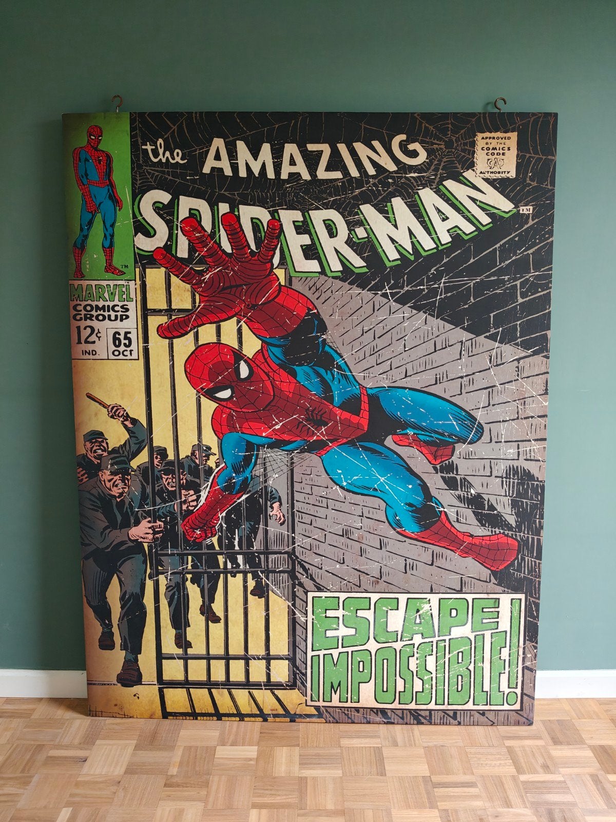 Canvas Spiderman, The Amazing Spiderman, Ophalen, 100 tot 125 cm, 75 – 100, Print