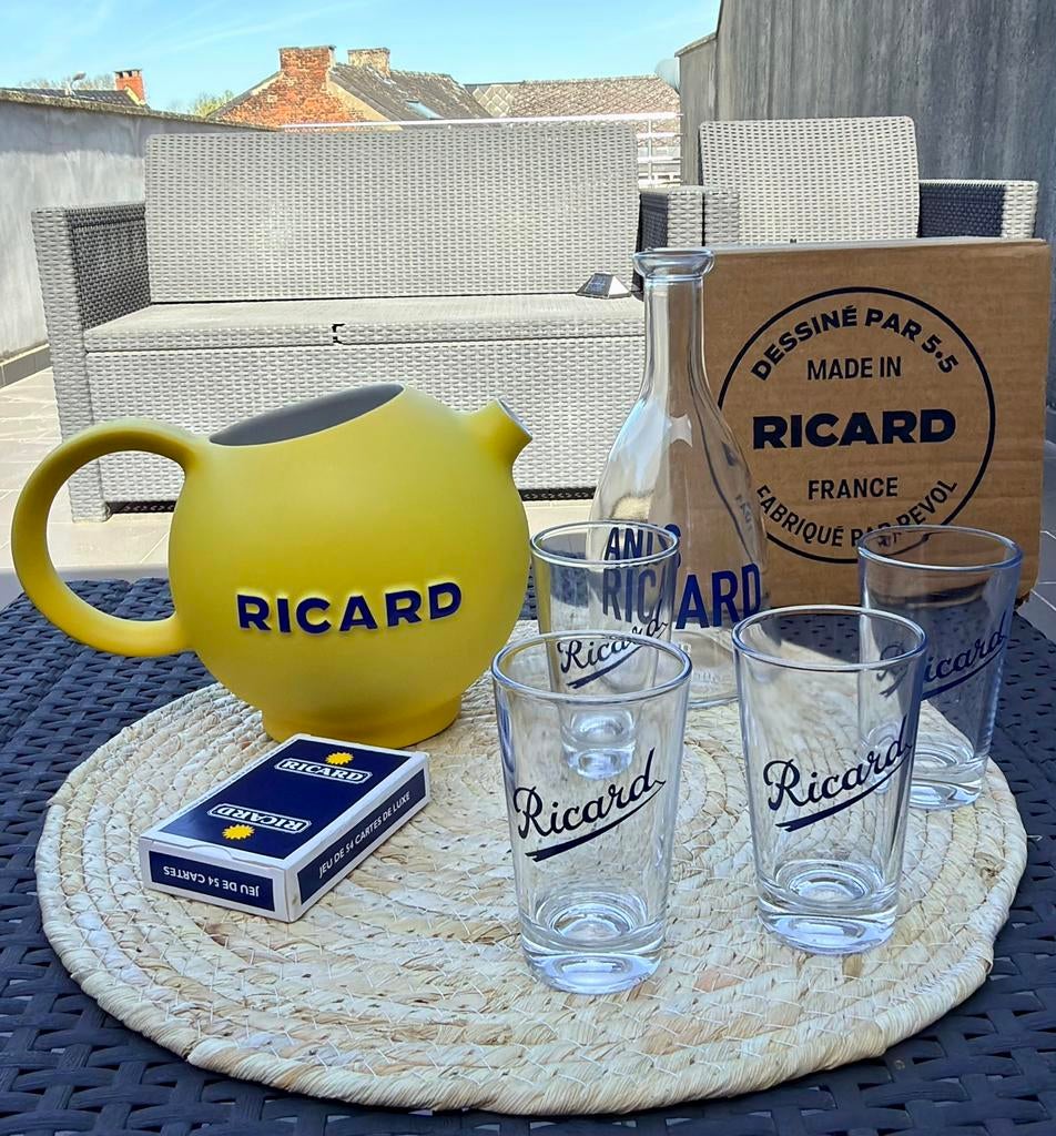 „RICARD „KIT (kruik + bril + pis + kaarten)!, Ophalen, Nieuw