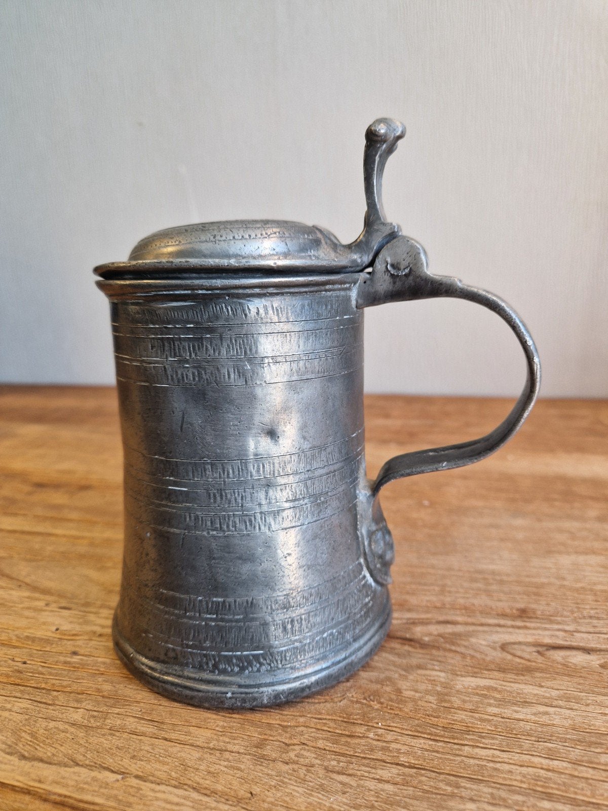 antieke tinnen bierpot, Ophalen of Verzenden