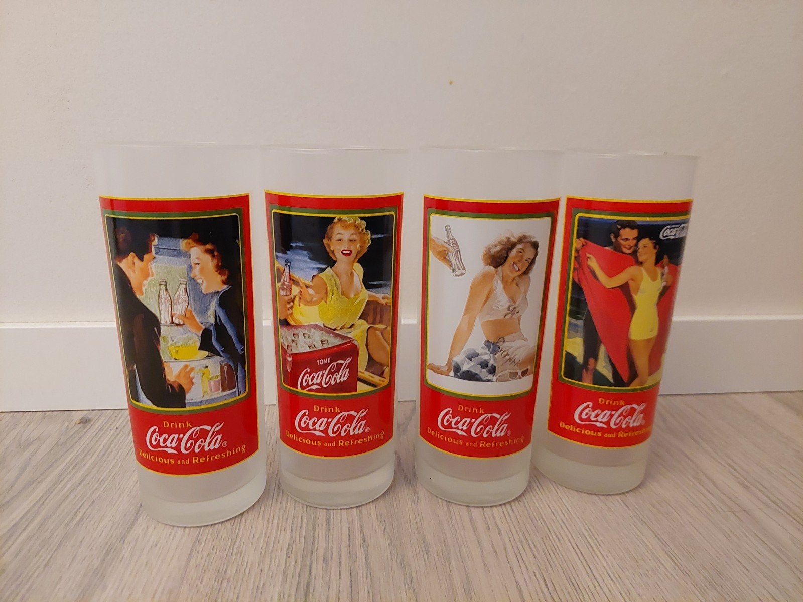 Coca-Cola glazen, Ophalen, Zo goed als nieuw, Frisdrankglas