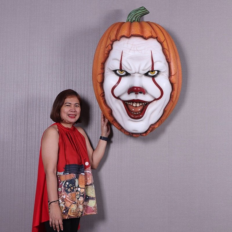Haloween Clown Scary Wall Decor hoogte 96 cm