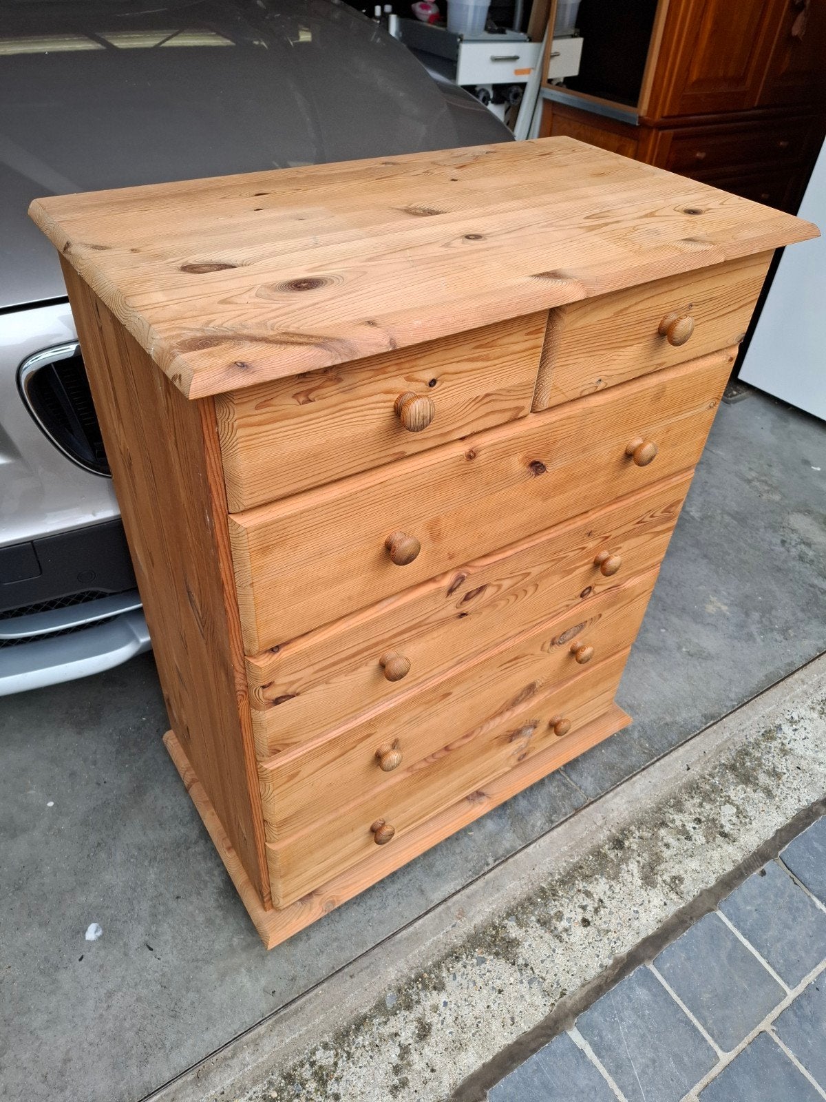 Armoire en pin massif avec tiroirs, Enlèvement, Utilisé, 50 à 100 cm, 100 à 150 cm