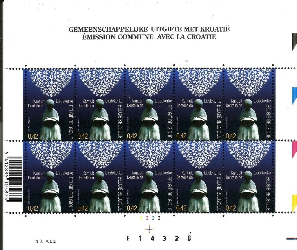 2002 Kantwerk OBP F3093/4**, Sans timbre, Enlèvement ou Envoi, Non oblitéré, Gomme originale