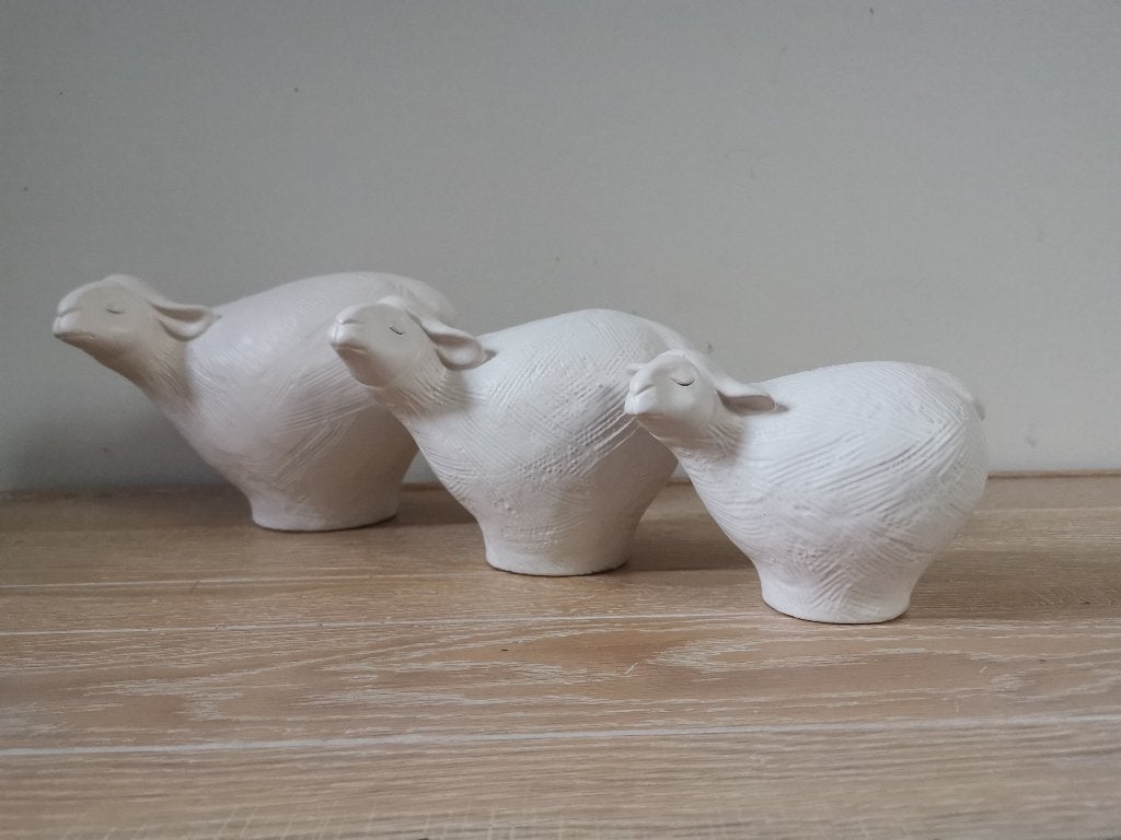 Maison Du Monde set van 3 schaapjes nieuw, Ophalen of Verzenden, Nieuw, Dier