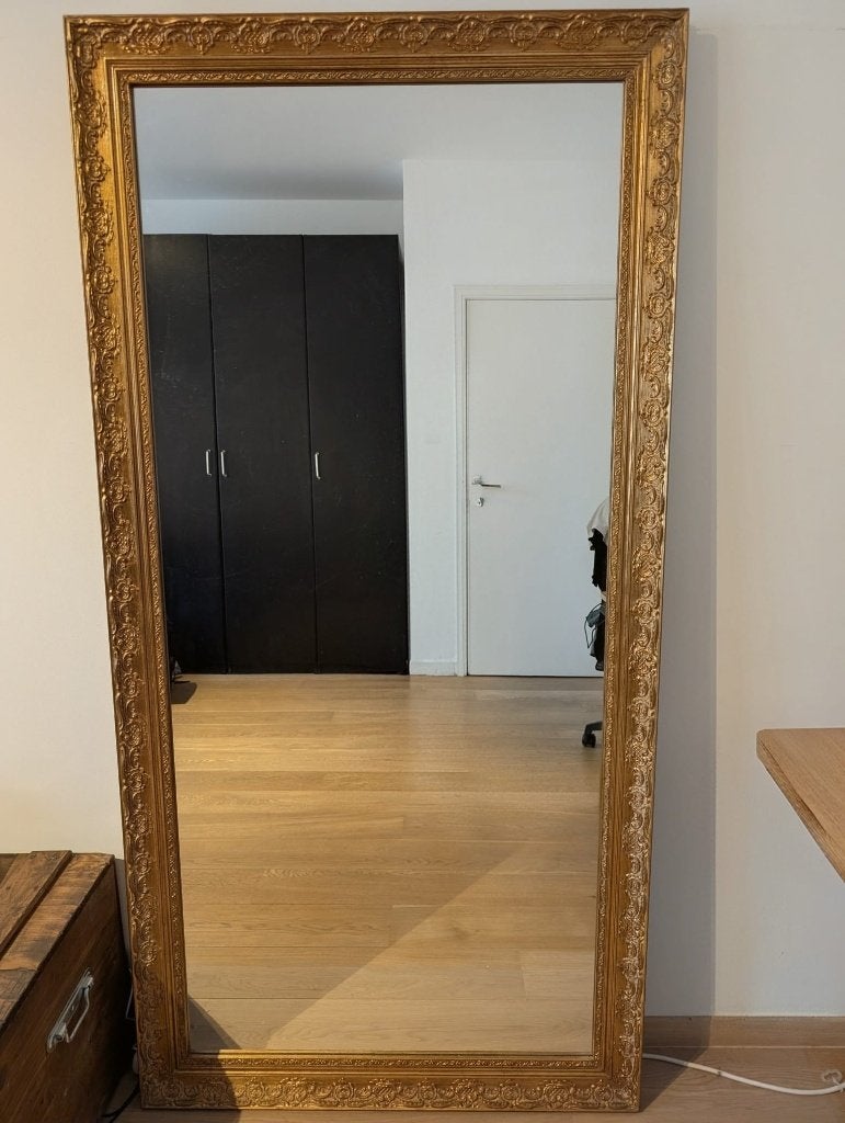 Grand miroir doré Maisons du Monde (Valentine) - 90x180 cm, Maison & Meubles, Accessoires pour la Maison | Miroirs, Comme neuf