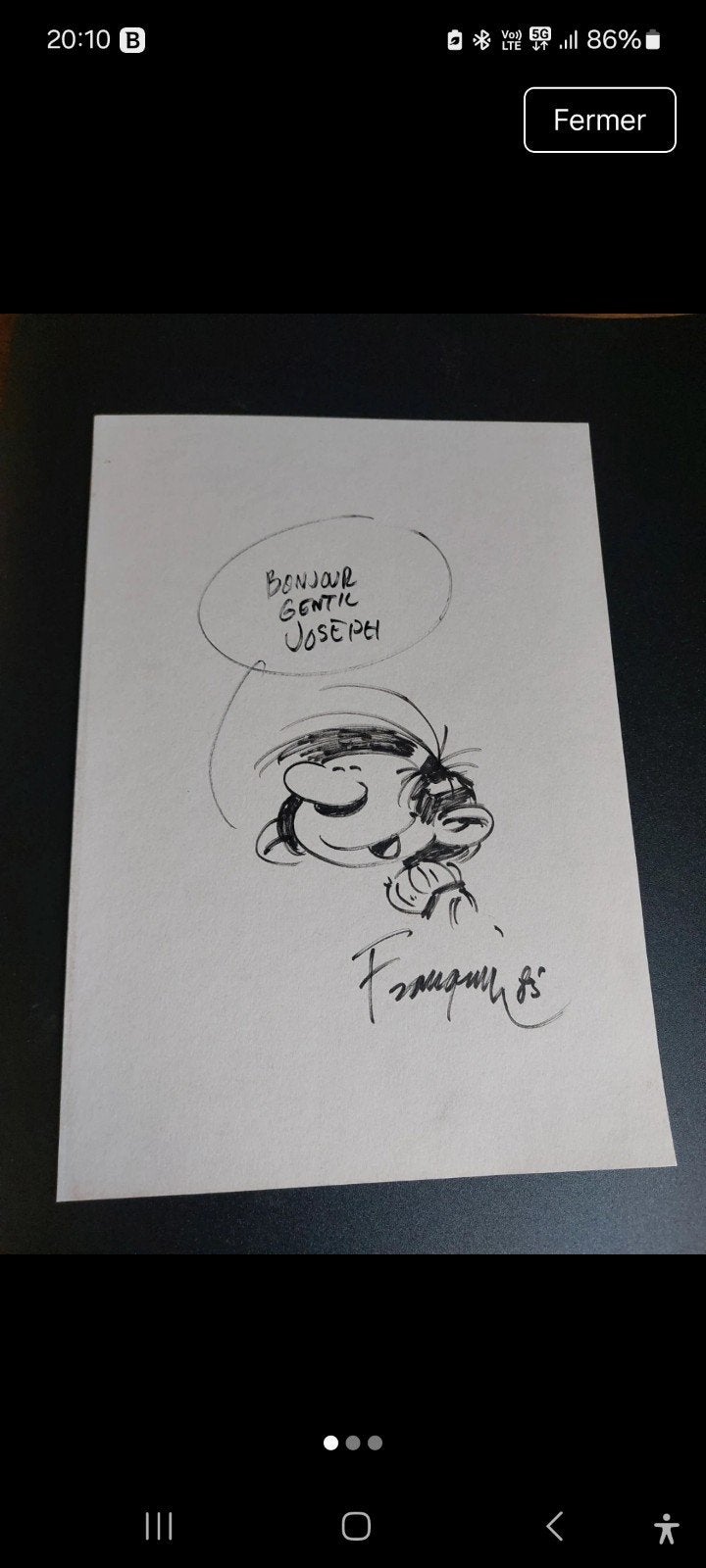 dedicace franquin, gaston, Livres, BD, Enlèvement ou Envoi