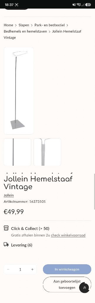 Hemelstaaf Jollein - babypark, Kinderen en Baby's, Ophalen, Nieuw, Overige vormen